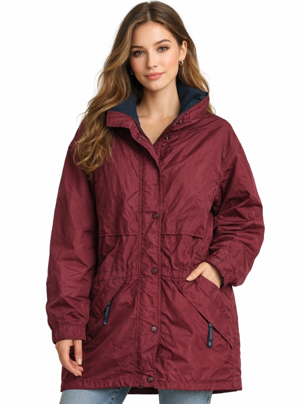 VTG WindRiver Nylon Jacket Womens Sz small Barn Outdoors Spring Rain retro flaws
